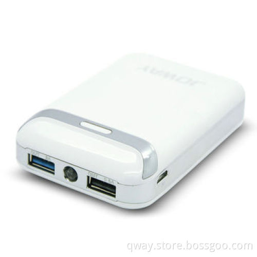 7,800mAh Emergency Mobile Phone Chargers with Dual USB Ports and Li-polymer Battery, RoHS/FCC/CENew